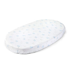 Stokke Sleepi Fitted Sheet Elephant pattern offers gentle cotton comfort for babies.