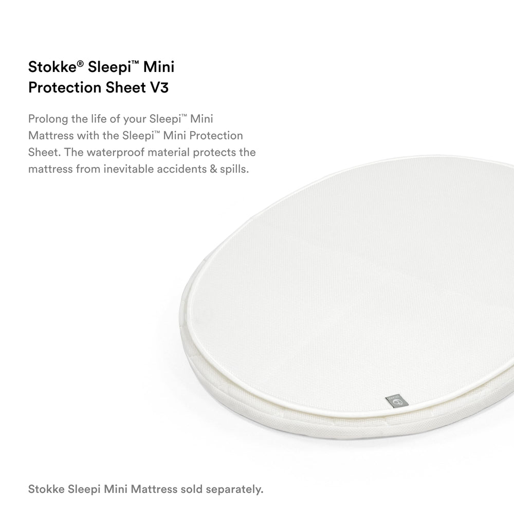Stokke Sleepi Mini Protection Sheet V3 close-up of breathable 3D mesh for airflow.