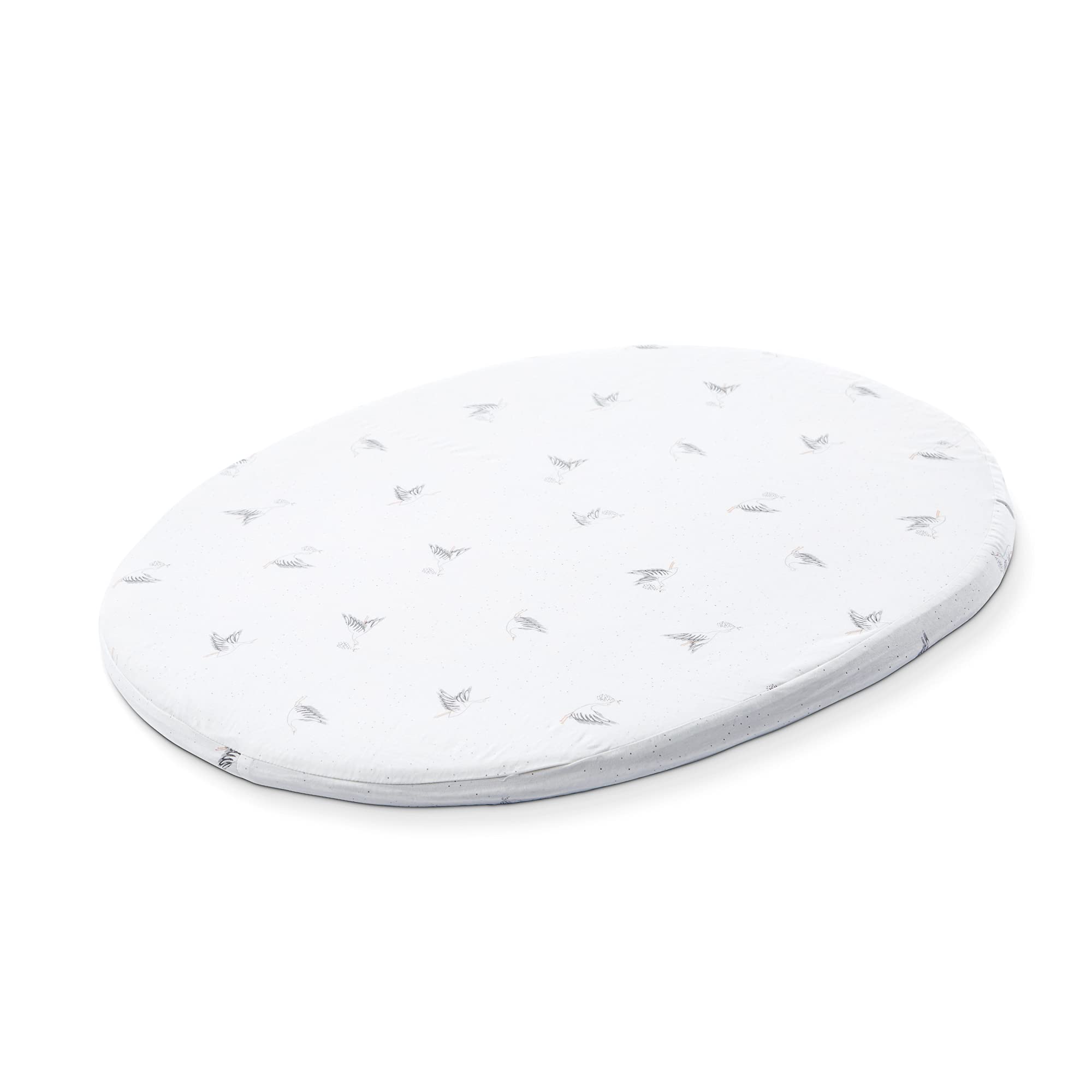Stokke Sleepi Mini sheet Rainbow Alphabet Lines offers gentle, breathable comfort for baby sleep.
