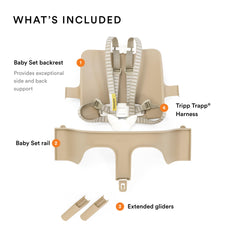 Stokke Tripp Trapp hazy grey ergonomic design supports comfortable feeding sessions