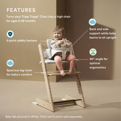 Stokke Tripp Trapp Baby Set 2 side-support provides cozy stability for tiny sitters.