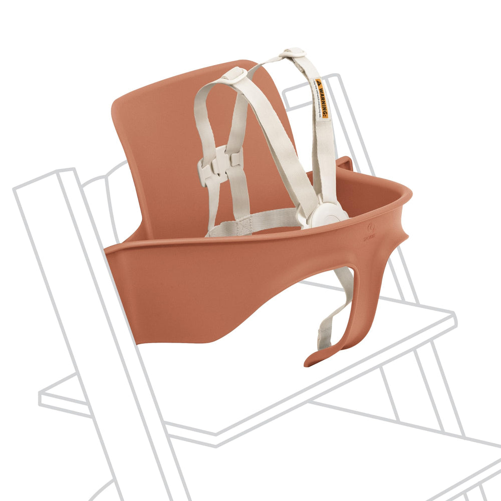 Stokke Tripp Trapp Baby Set 2 terracotta backrest provides secure seating and comfort
