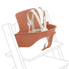 Stokke Tripp Trapp Baby Set 2 terracotta backrest provides secure seating and comfort