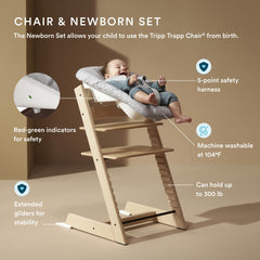 Stokke Tripp Trapp Baby Set natural attached promotes secure feeding and learning