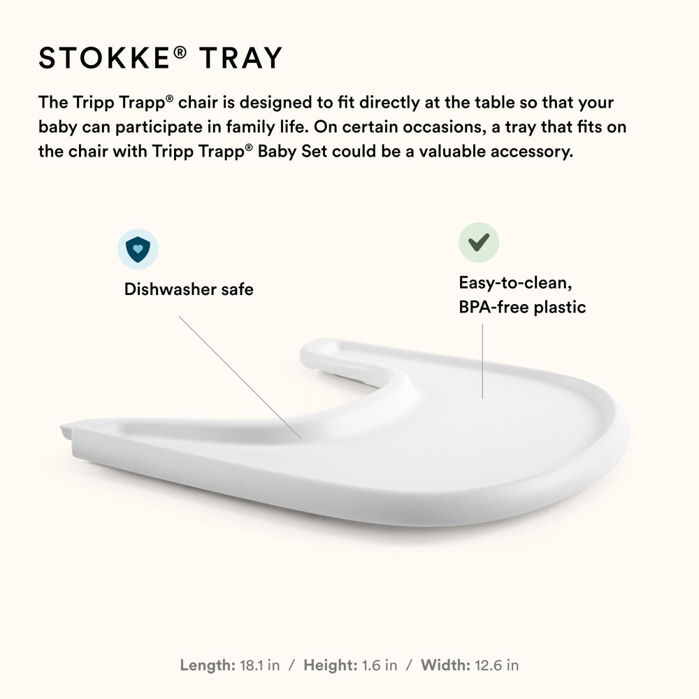 Stokke Tripp Trapp Baby Set with removable harness secures small riders.