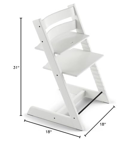 Stokke Tripp Trapp chair adult use demo proves lifetime adaptability.
