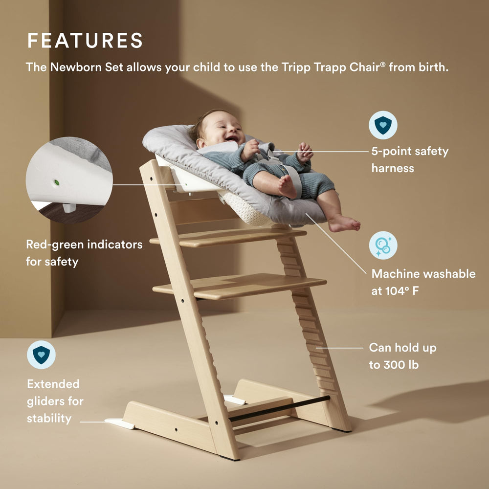 Stokke Tripp Trapp chair white front view ideal for family meals