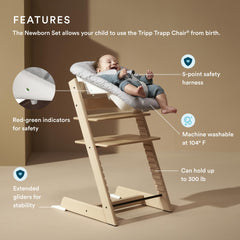 Stokke Tripp Trapp chair white front view ideal for family meals