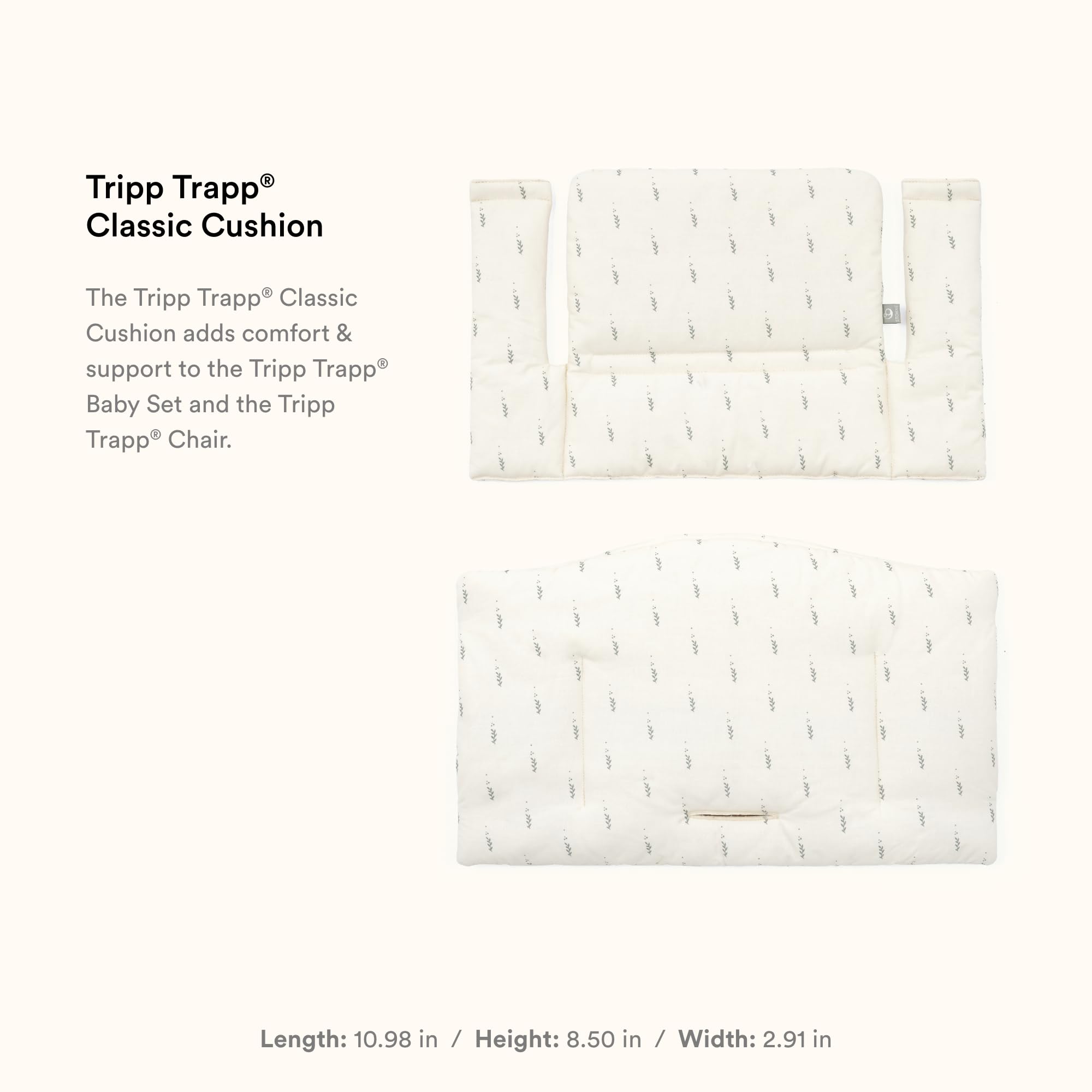 Stokke Tripp Trapp Cushion 2 machine-washable fabric simplifies cleaning