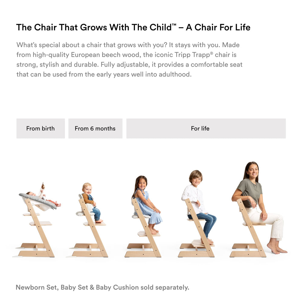 Stokke Tripp Trapp Classic Cushion Icon Grey easy to attach and detach for quick mealtime changes