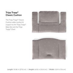 Stokke Tripp Trapp Classic Cushion Icon Grey machine-washable fabric for busy families