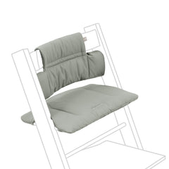 Stokke Tripp Trapp Cushion 2 Glacier Green on chair for cozy meals