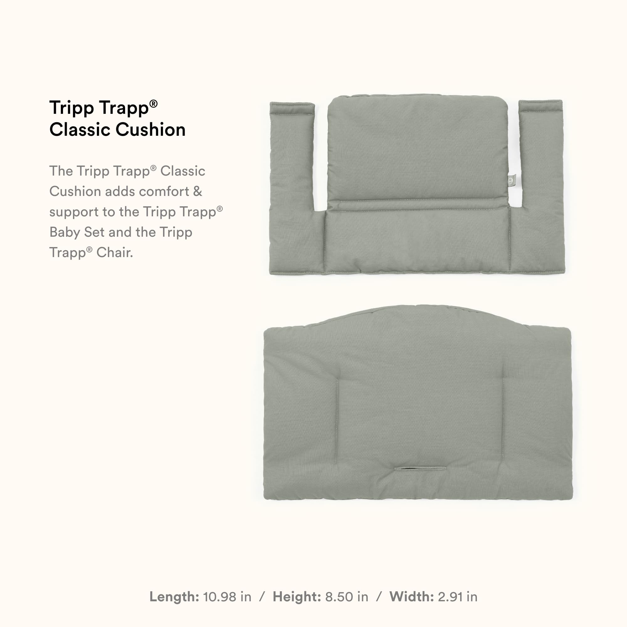 Stokke Tripp Trapp Cushion 2 Glacier Green machine-washable for quick cleanup after meals
