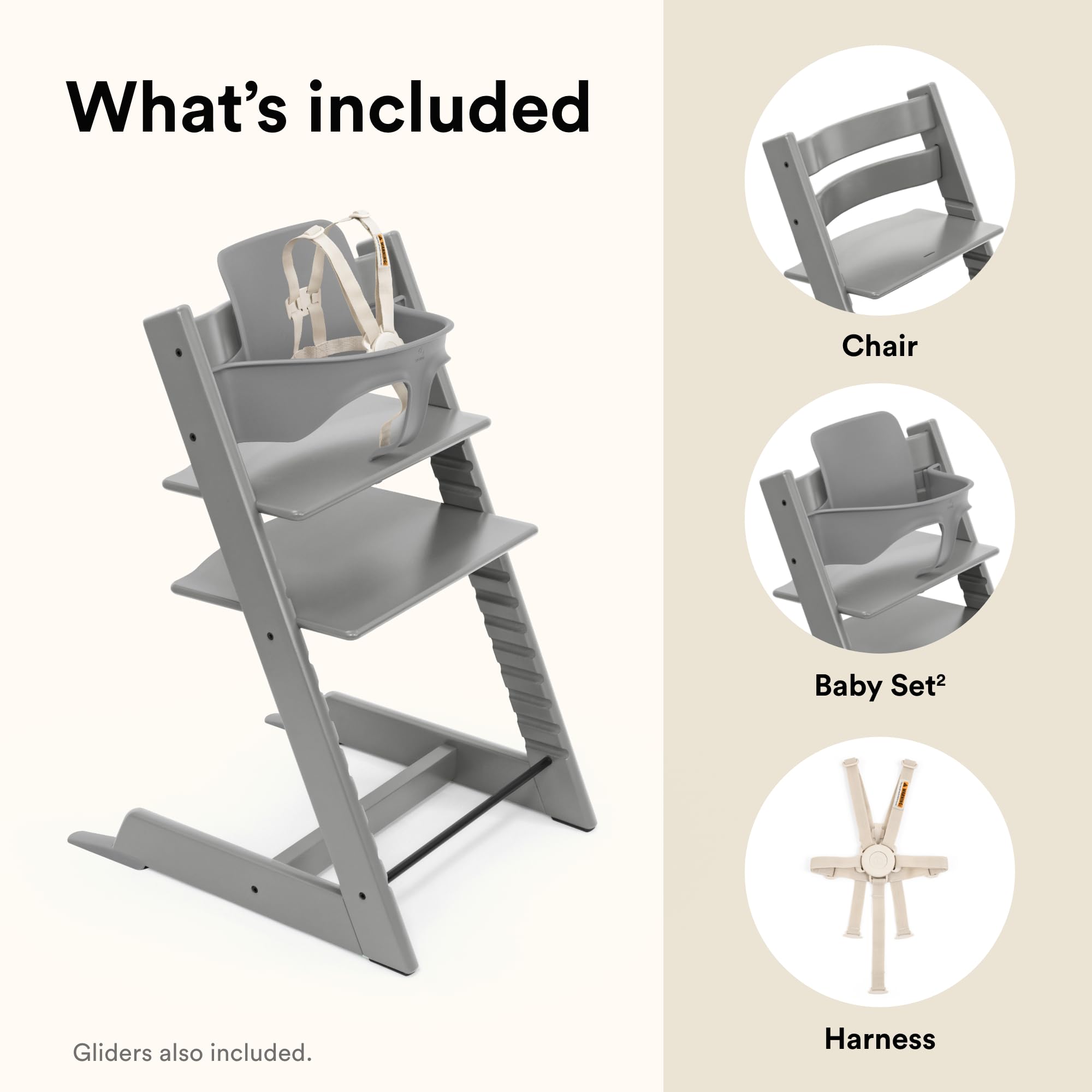 Stokke Tripp Trapp easy-clean surfaces simplify daily maintenance.