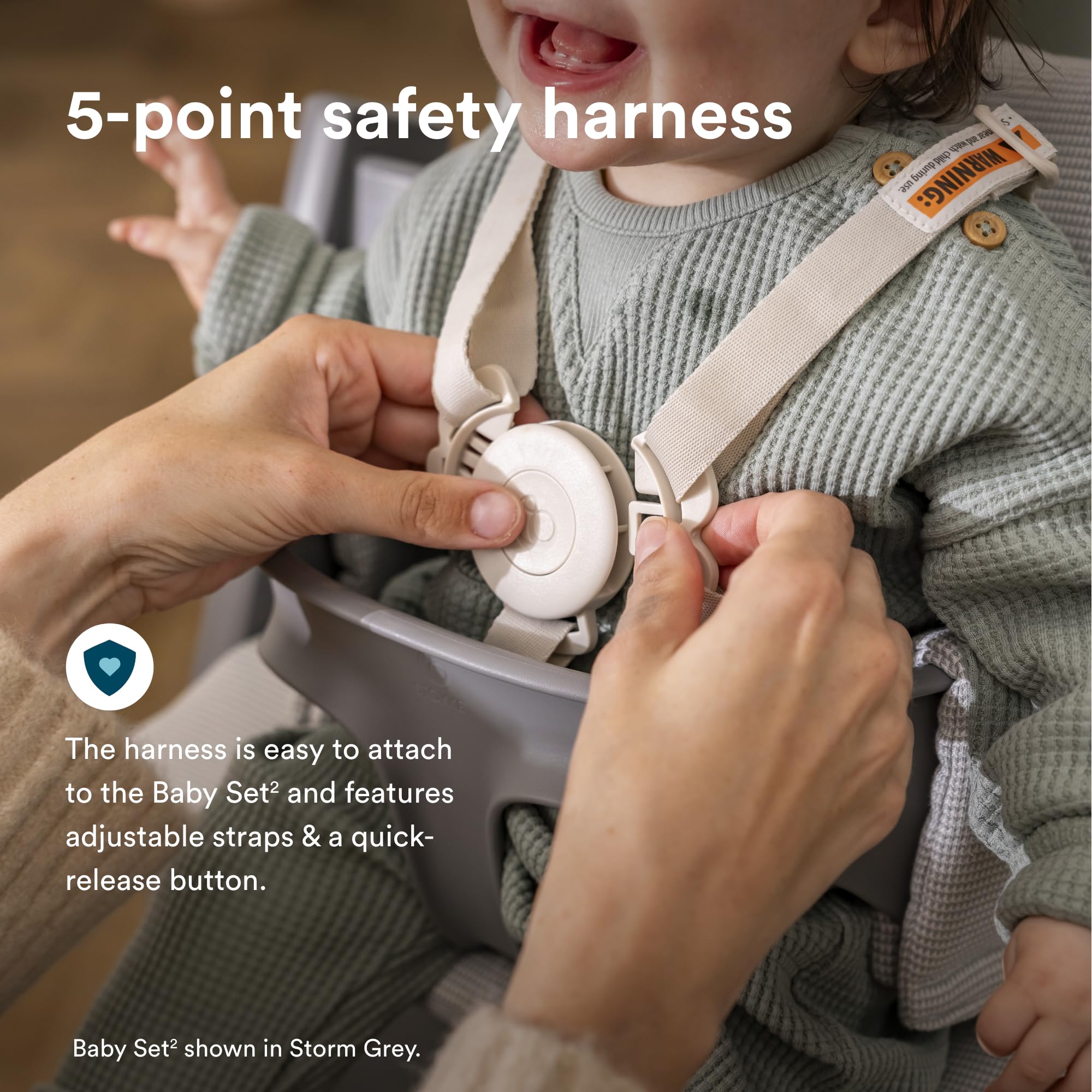 Stokke Tripp Trapp gliders add stability during meals