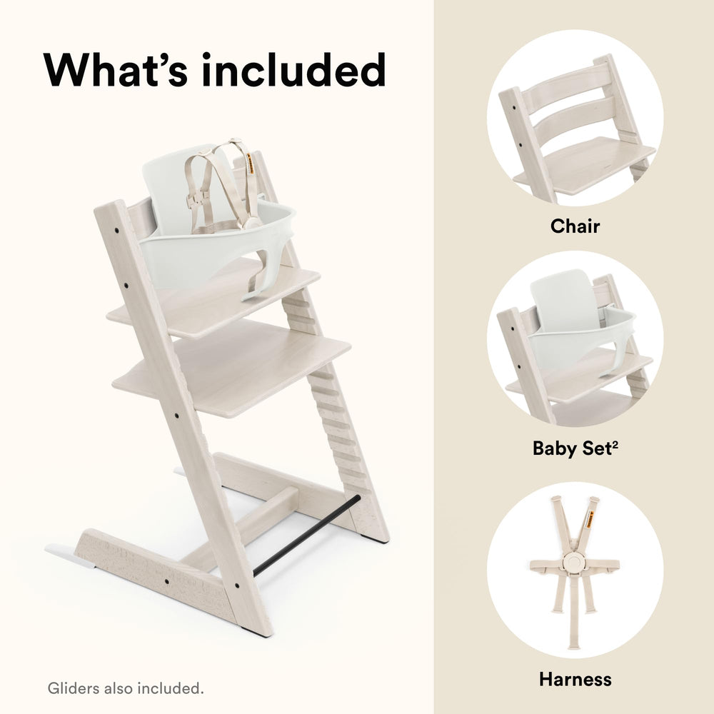 Stokke Tripp Trapp High Chair 2 height adjustment enables table-ready positioning