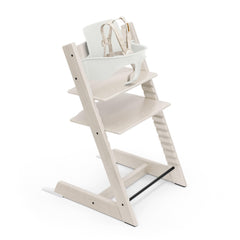 Stokke Tripp Trapp High Chair 2 whitewash chair view highlights its ergonomic form for family mealtime