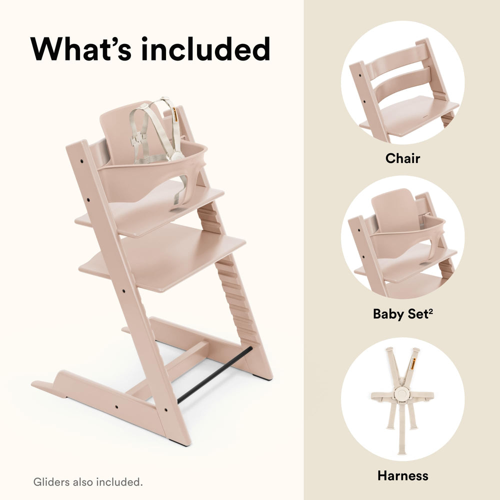Stokke Tripp Trapp Serene Pink easy-clean surfaces—wipes down quickly after meals.