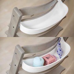 Stokke Tripp Trapp Storage holds up to 1 kg for small items.