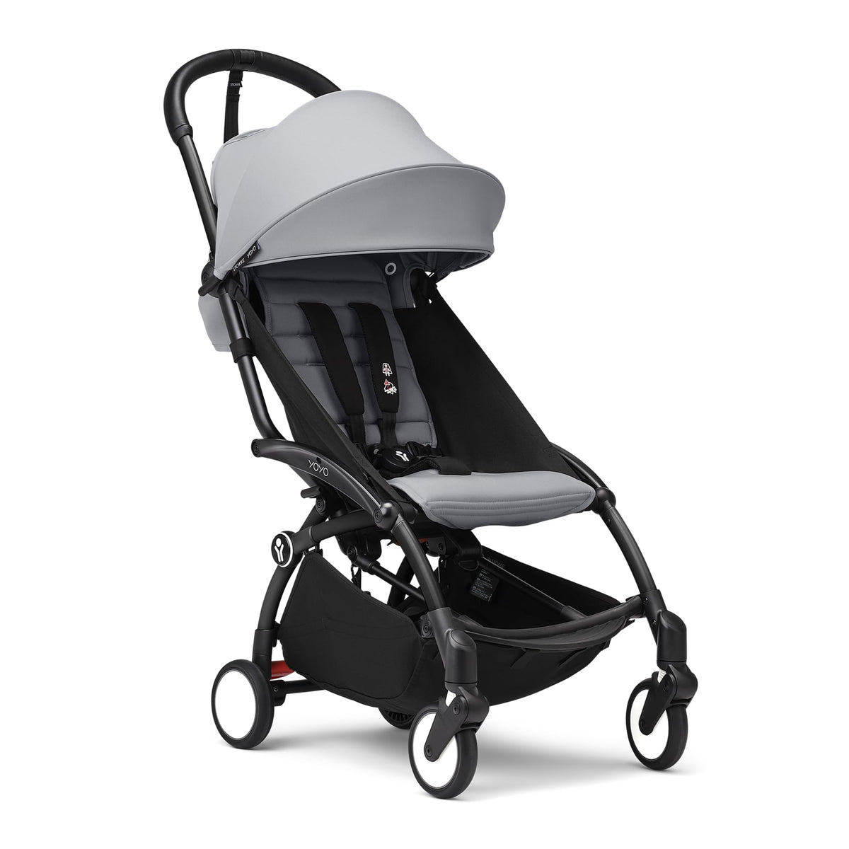 Stokke YOYO3 stroller frame in black, lightweight city travel ready