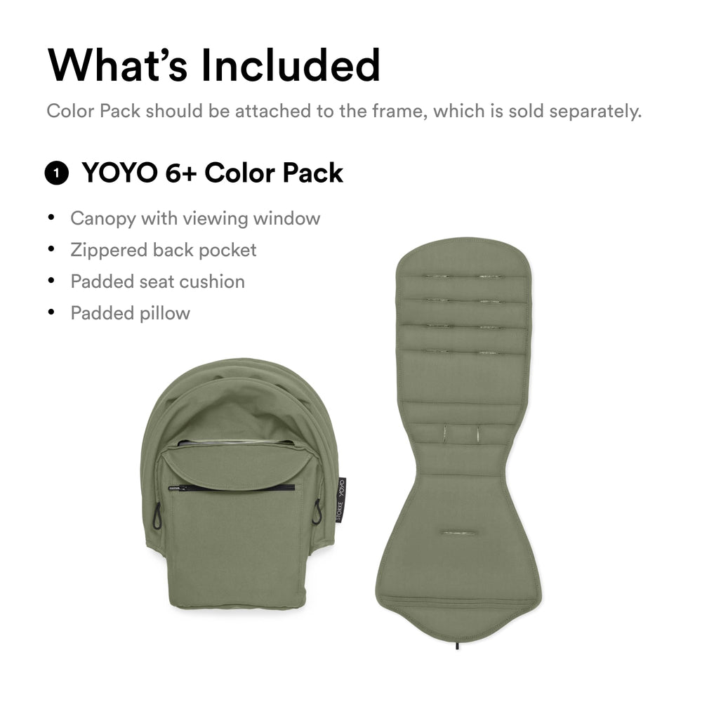 Stokke YOYO 6+ Olive second rider-friendly setup with YOYO Board for added versatility.