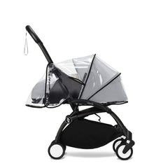 Stokke YOYO rain cover on stroller offers reliable weather protection for your baby.