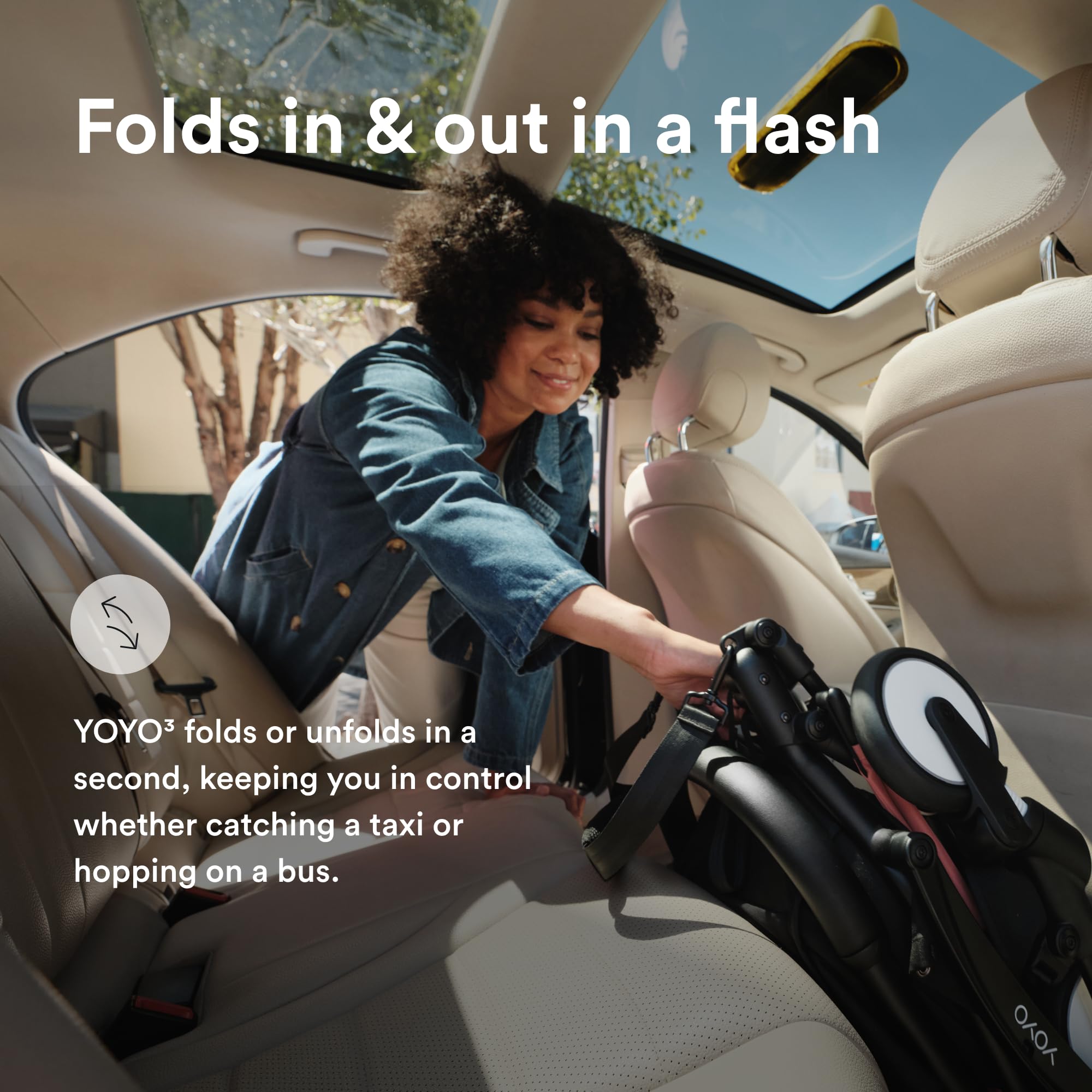 Stokke YOYO3 ginger seat cushion adds comfort on every ride