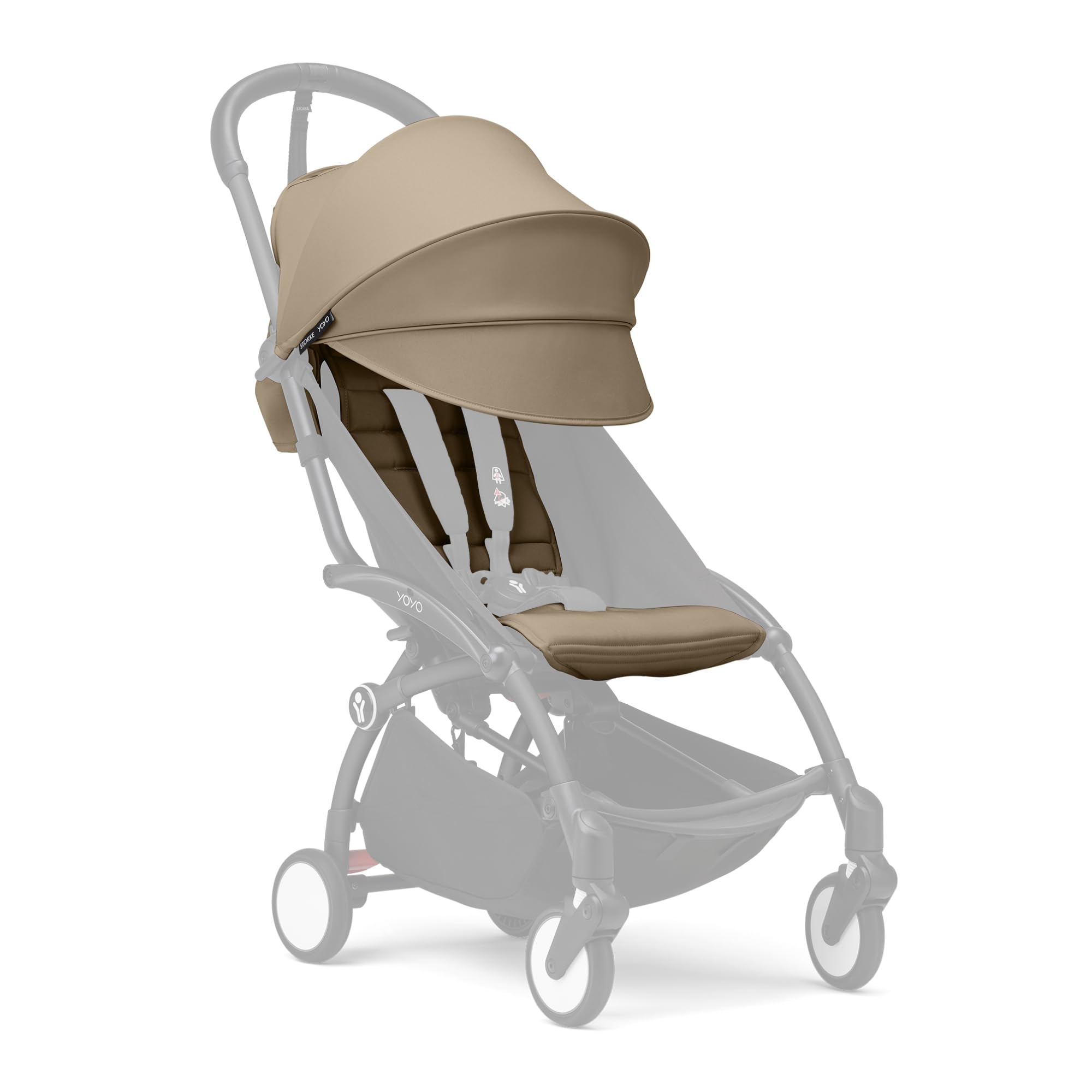 Stokke YOYO 6+ Toffee seat pad offers cushioned comfort and back support for your child.