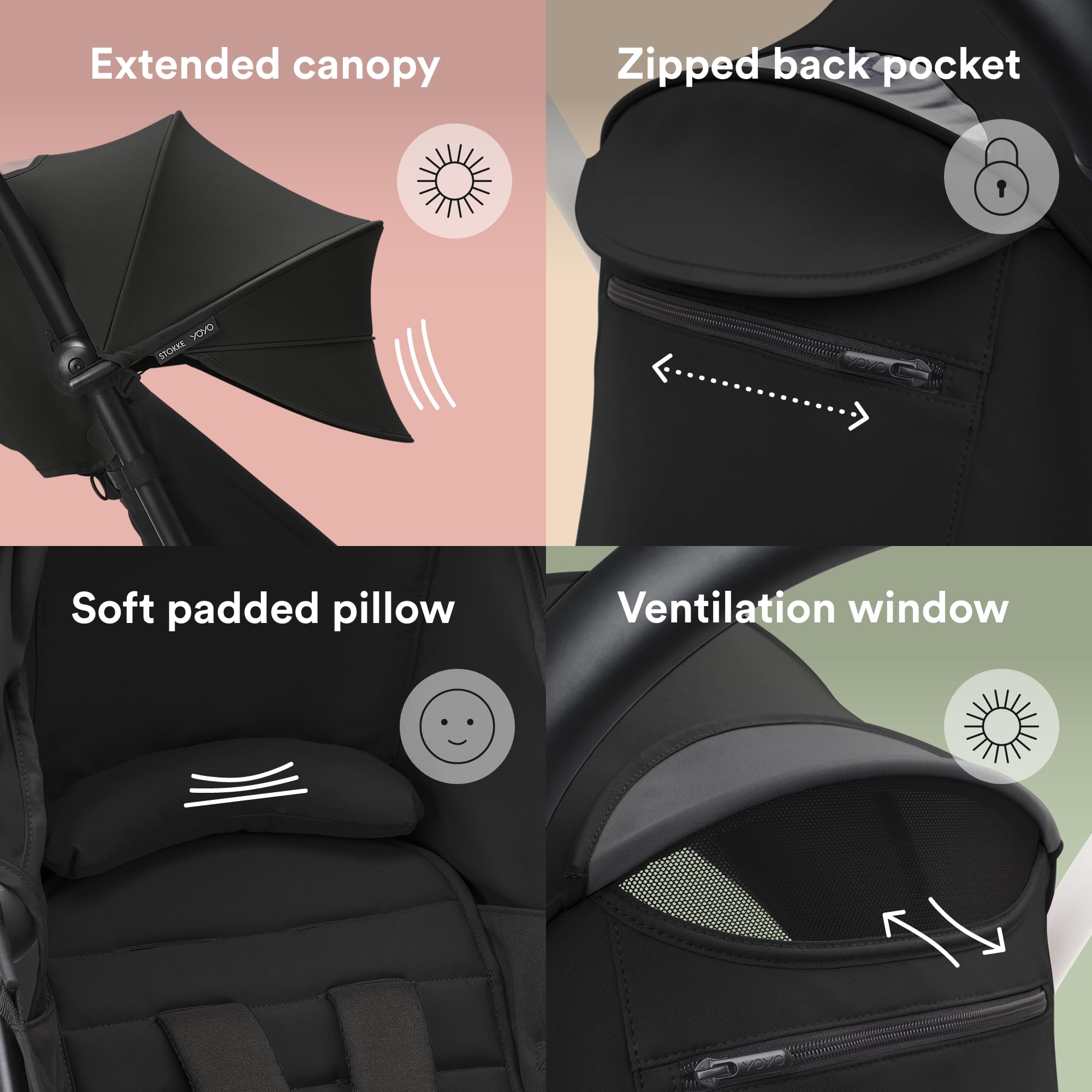 Stokke YOYO6+ redesigned seat pad with higher backrest
