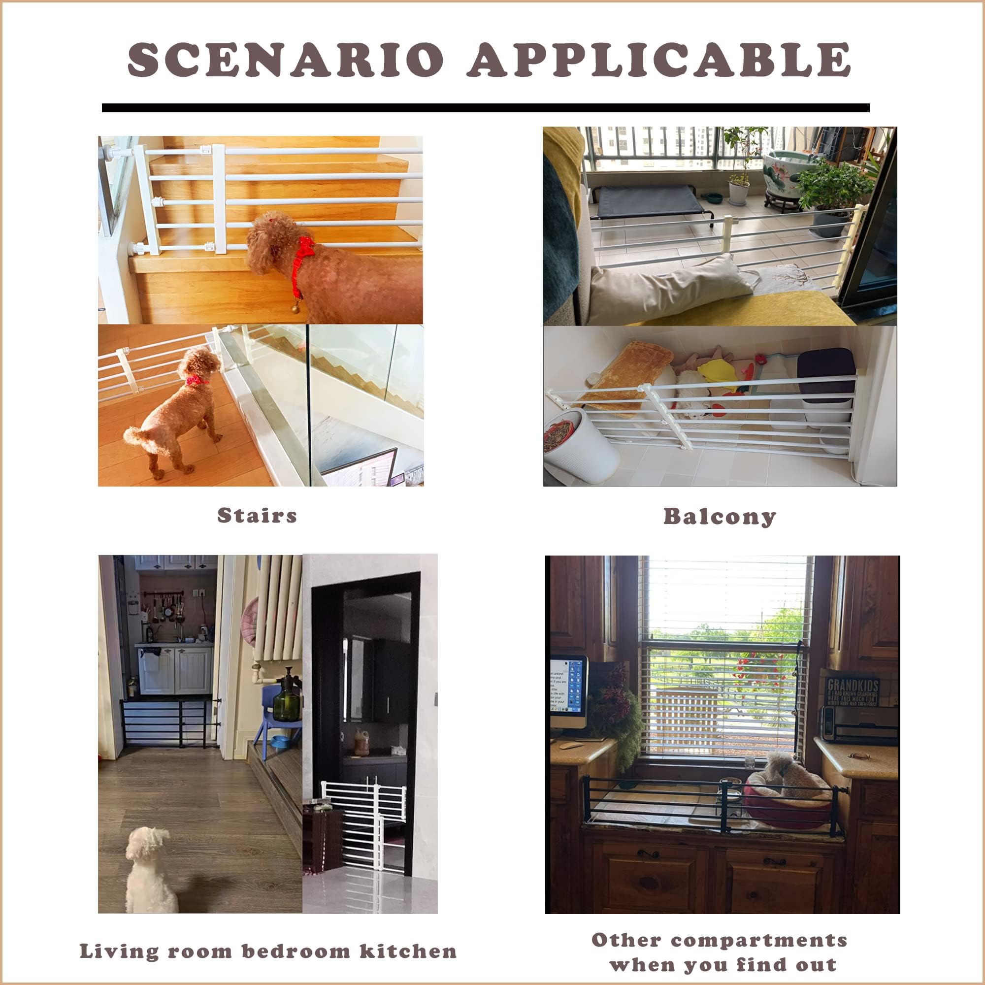 Stoneglow short dog gate ideal for indoor doorway use.