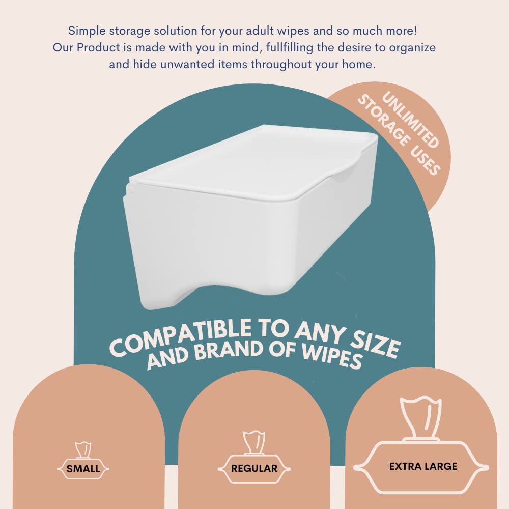Storage Theory compact wipes holder suitable for nursery and kitchen organization