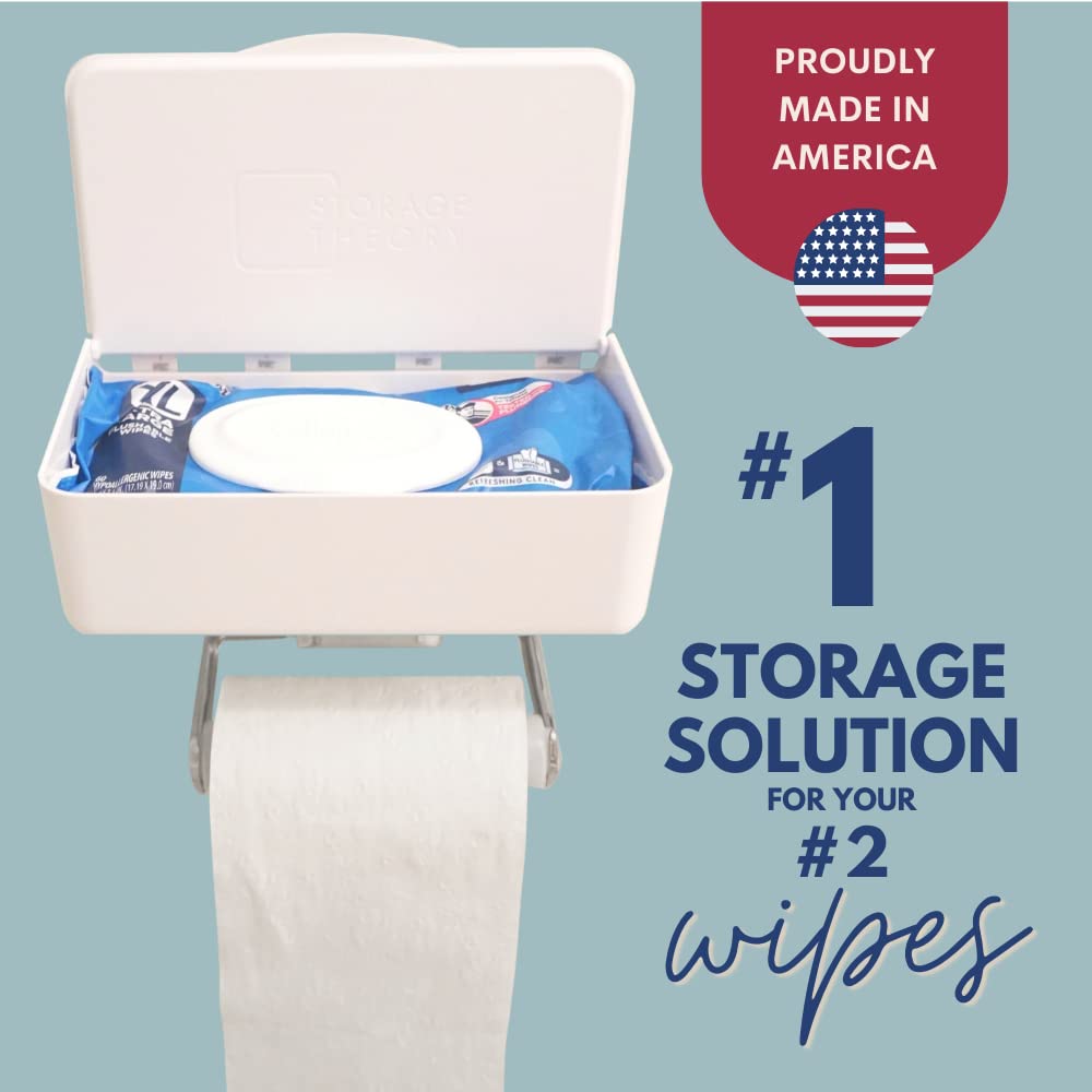 Storage Theory wipes holder durable ABS construction for easy cleaning.