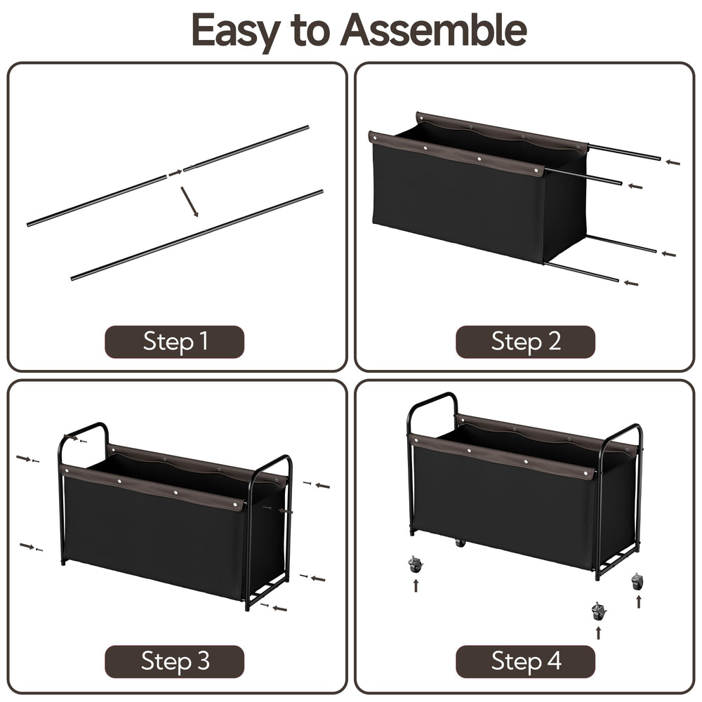 StorageWorks storage chest close-up, reinforced metal frame and Oxford fabric for durability