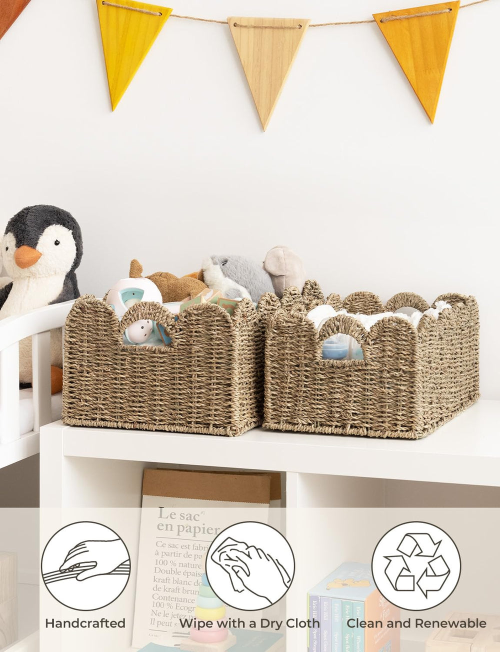 StorageWorks two-size pack keeps magazines and toys neatly tucked away.