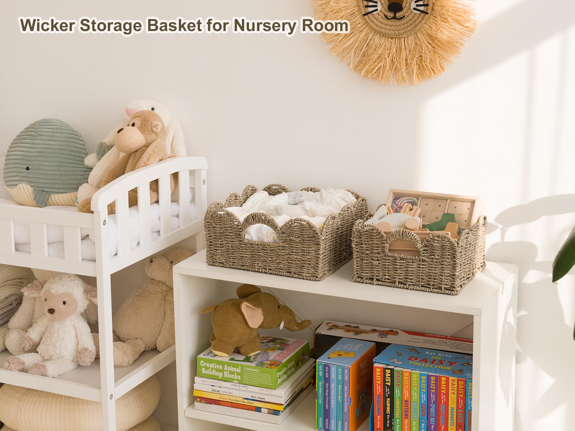 StorageWorks scalloped design stacks neatly for compact storage in small spaces