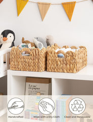 StorageWorks scalloped-edge basket bedroom storage for toys, magazines, and blankets.