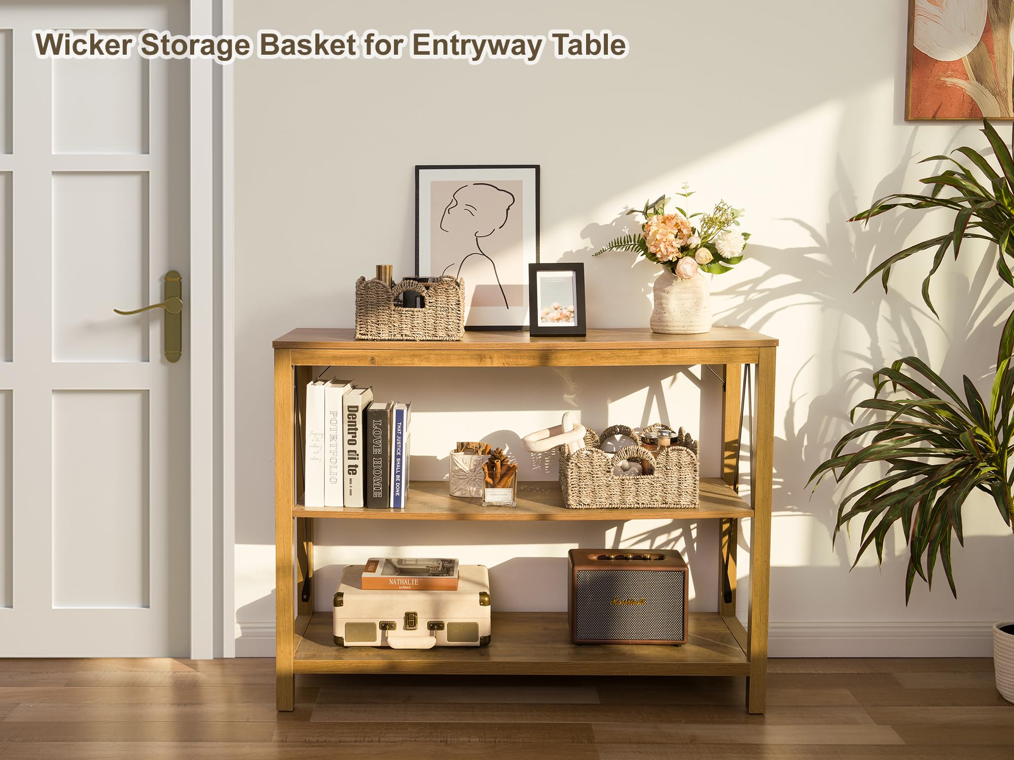 StorageWorks small basket beside entry for quick keys and mail grab