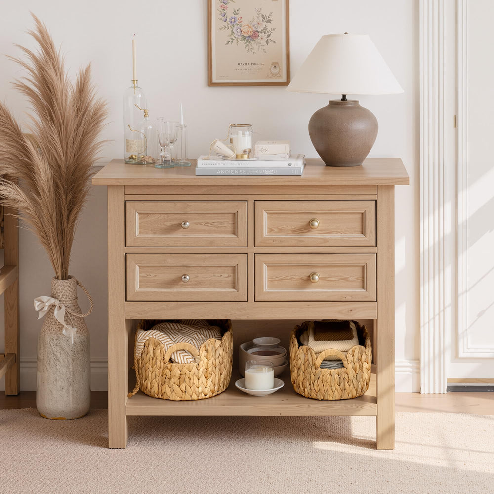 StorageWorks two-sizes medium basket offers stylish nursery storage.