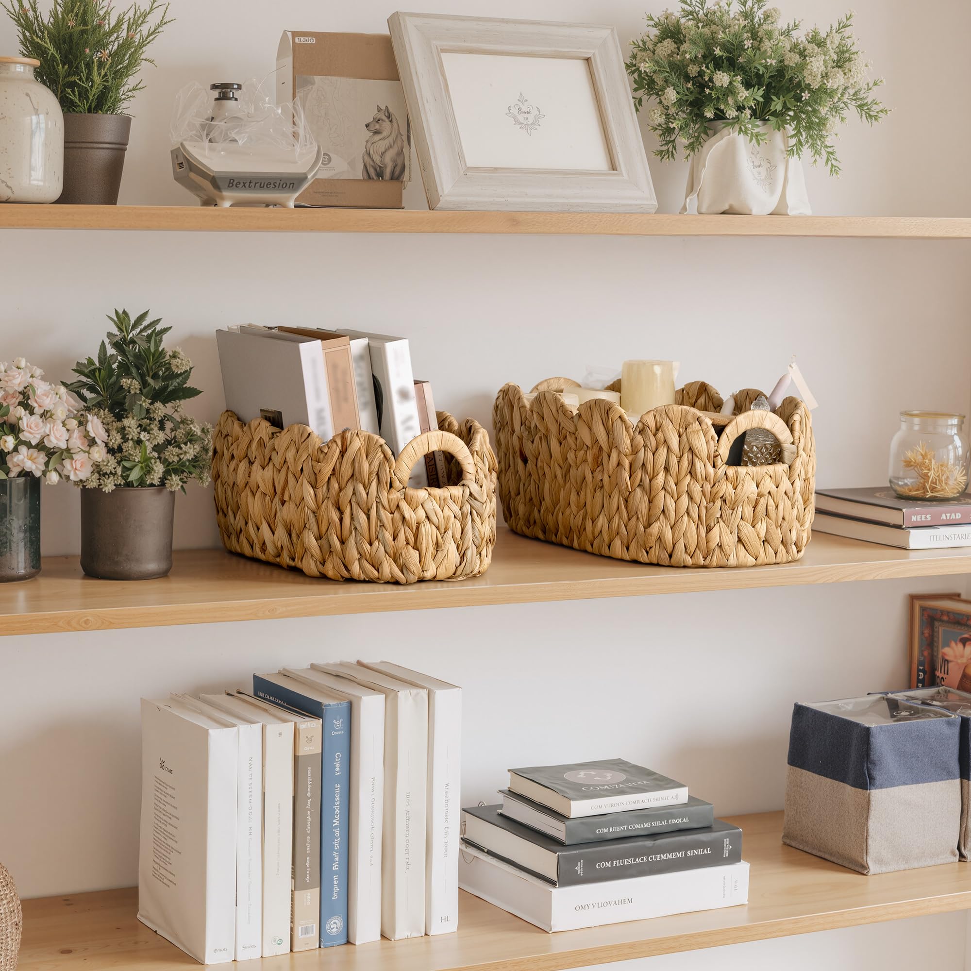 StorageWorks two-sizes small basket ideal for diapers and bibs.