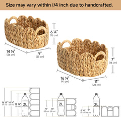 StorageWorks water hyacinth basket close-up showing natural texture and craft.