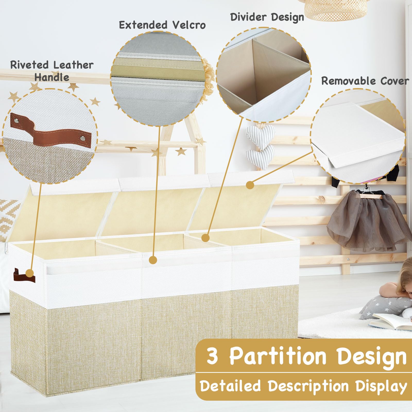 Storasier removable dividers inside 150L capacity highlights flexible internal organization.