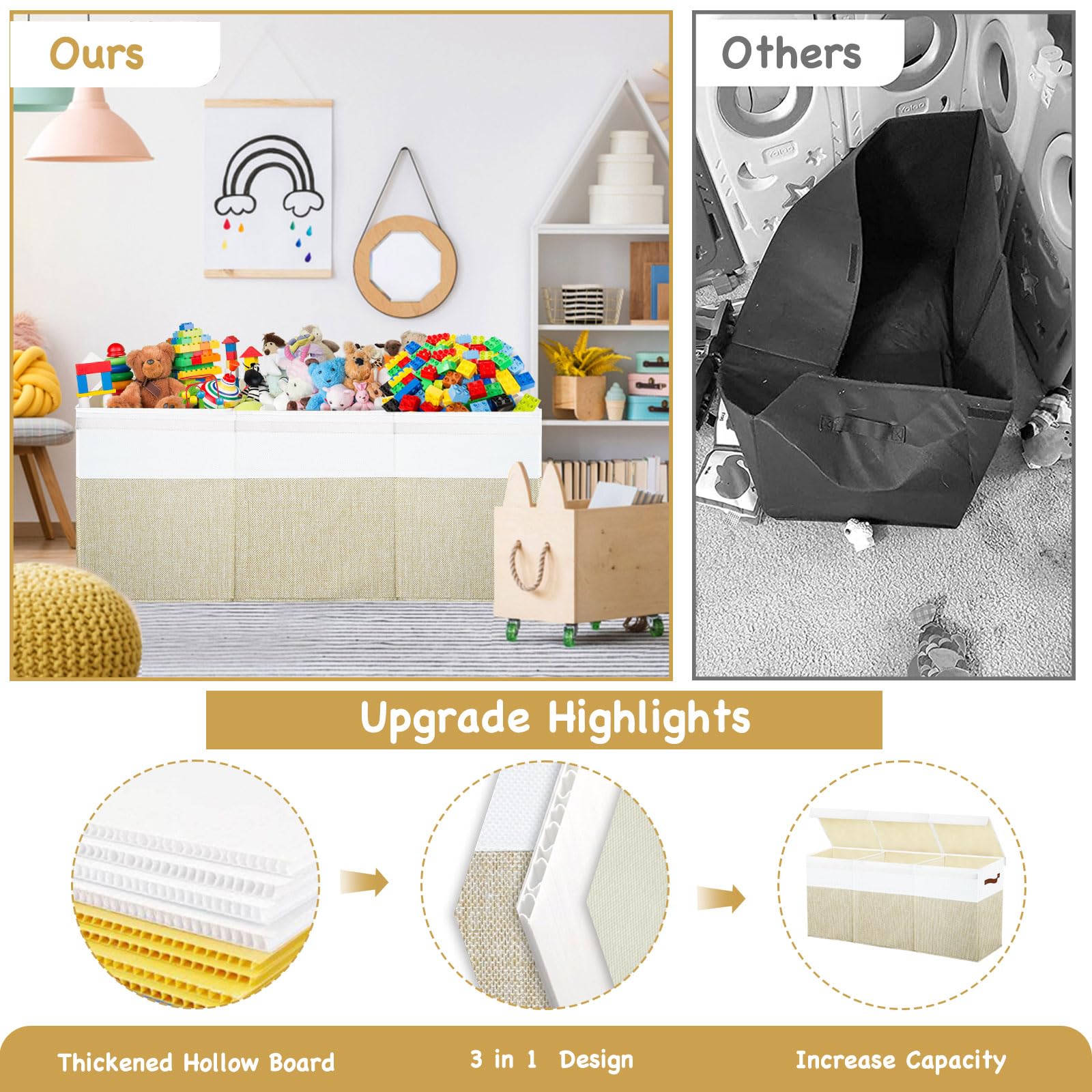 Storasier stackable top design supports light items on top when needed.