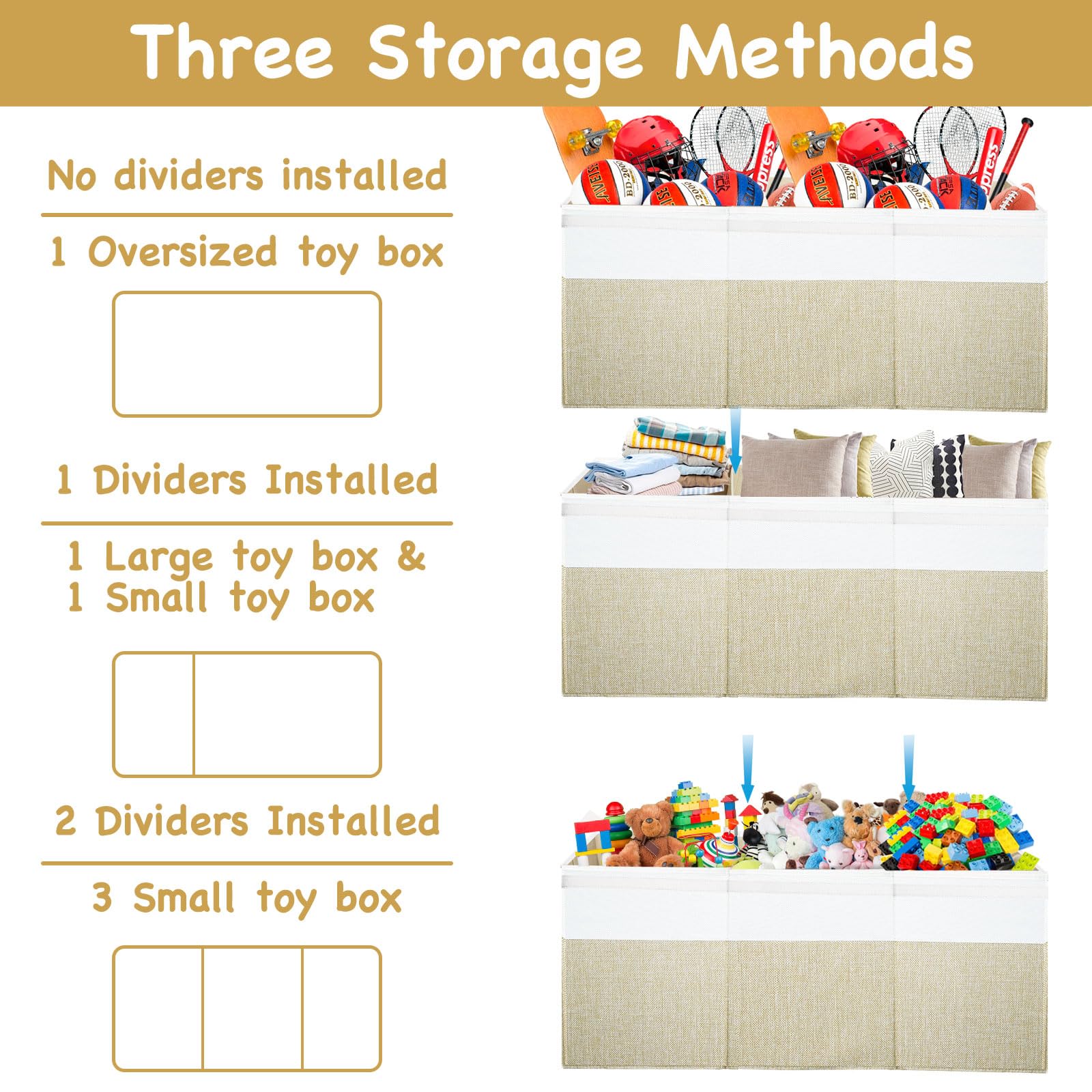 Storasier waterproof Oxford cloth surface beige ensures durability and easy wipe-clean maintenance.