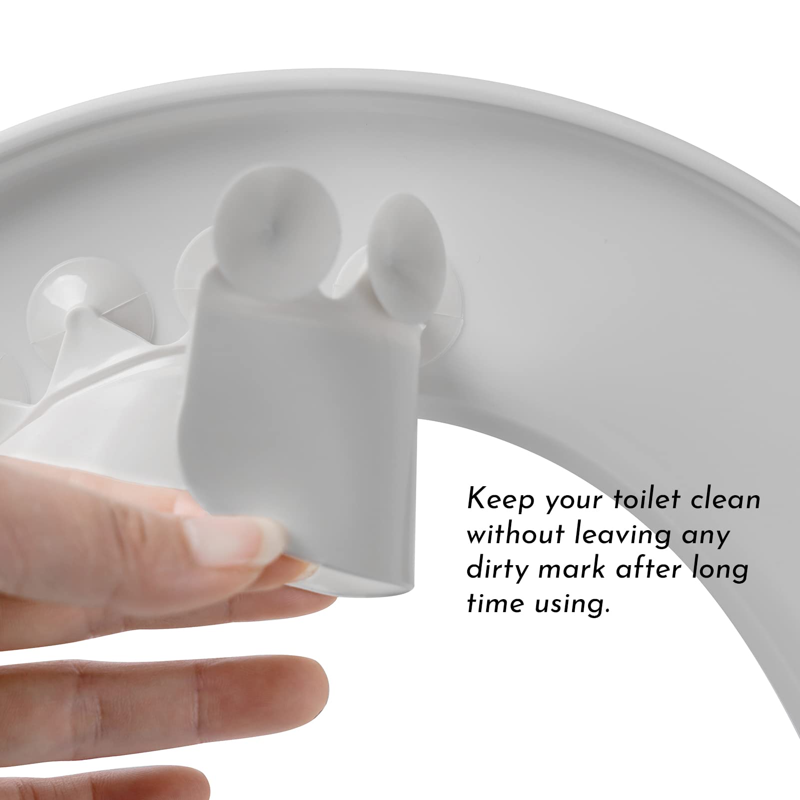 Storchenbeck urine deflector installation shows tool-free setup in seconds.