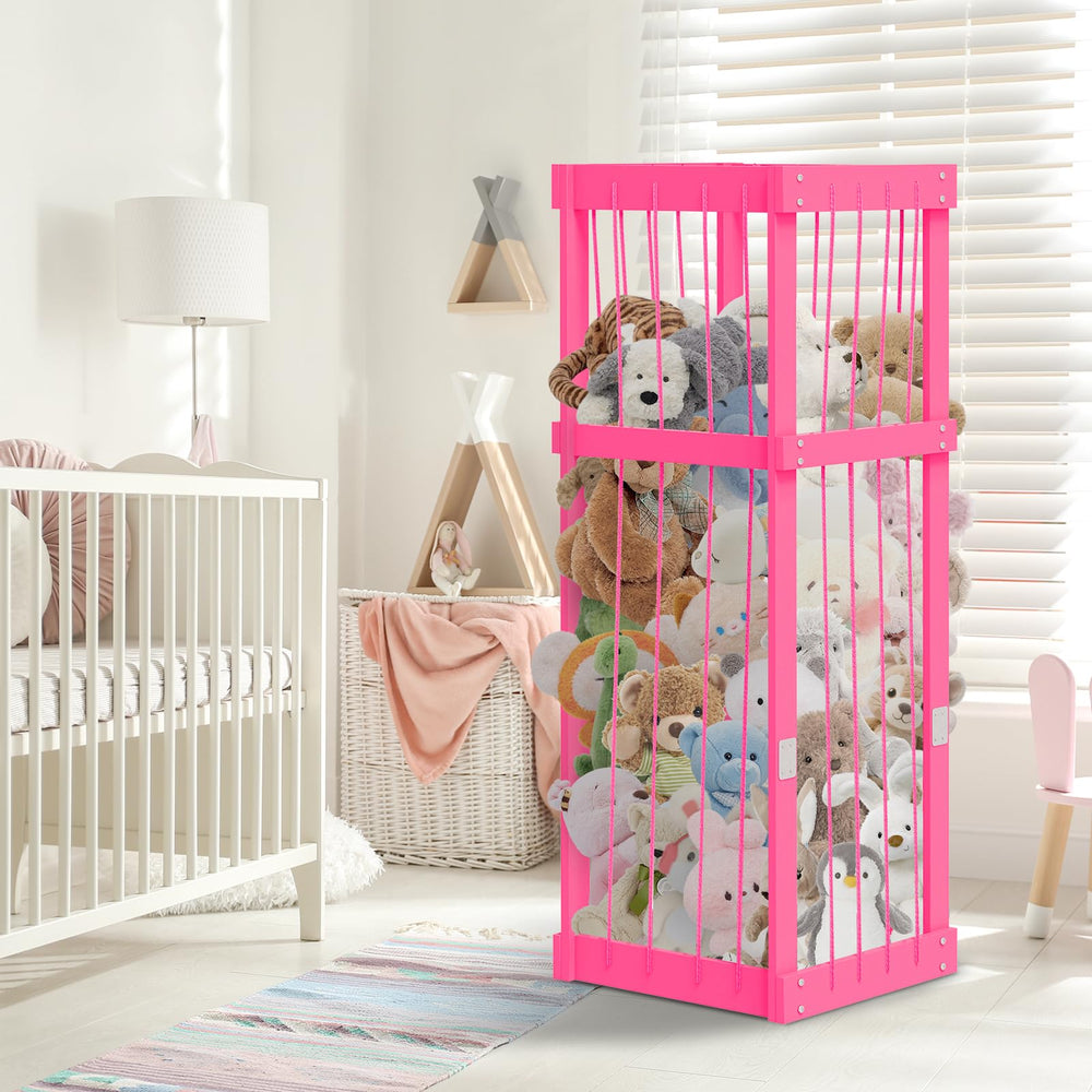 Storenization kids-room-organization wood-storage-display in a cozy playroom