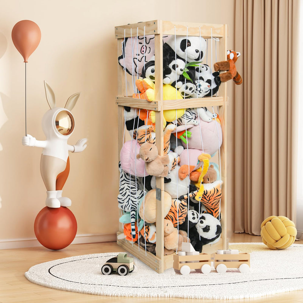 Storenization large capacity storage helps parents keep play area tidy.