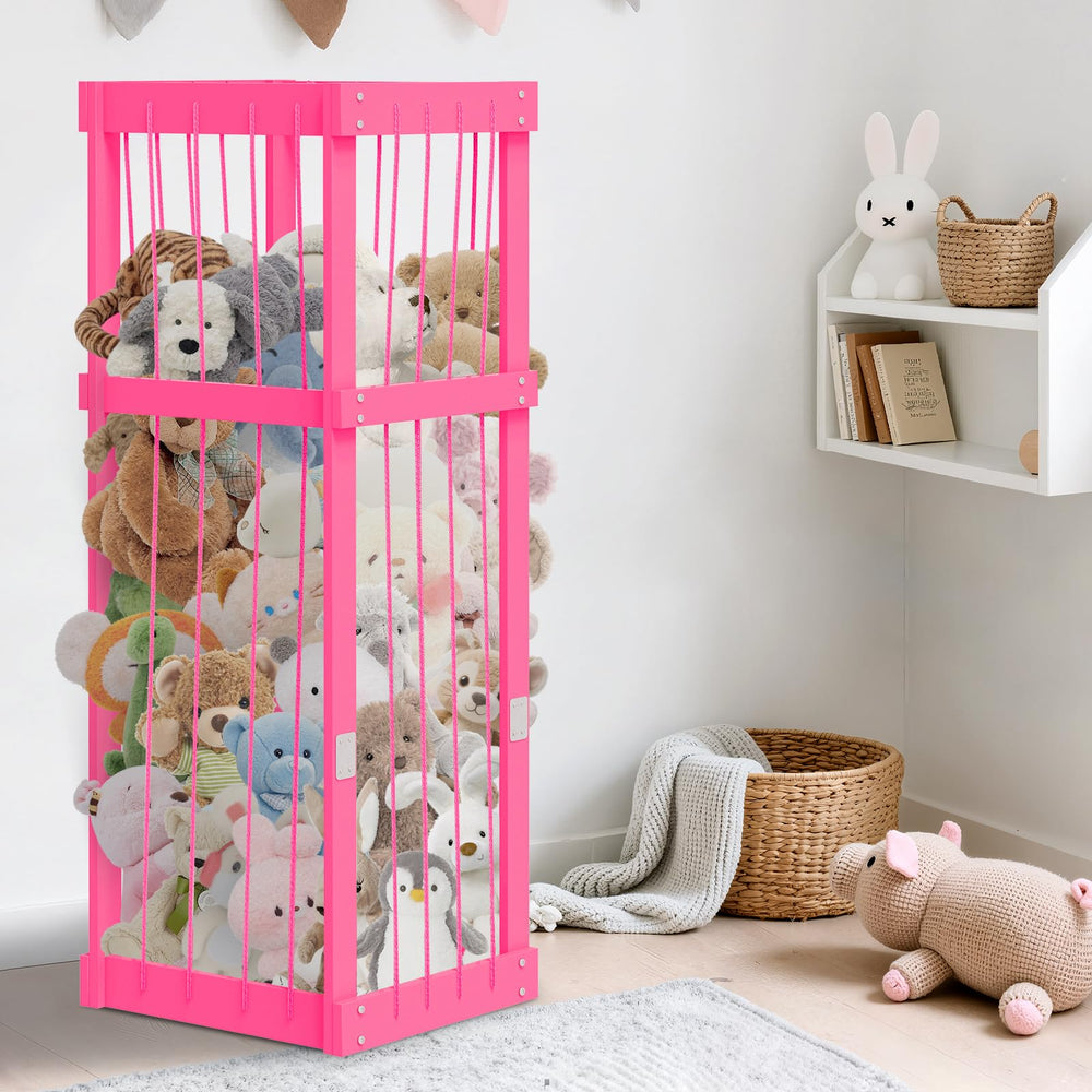 Storenization nursery-play-room-storage-zoo-pink showing approachable storage solution