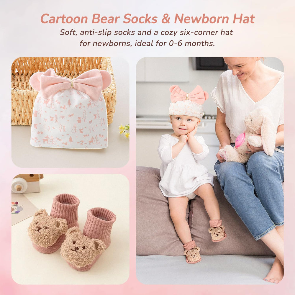 Strawberry Fairy cozy socks provide soft warmth for tiny feet.