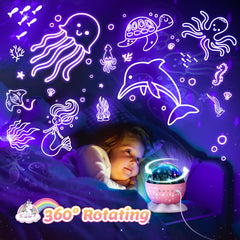 STRAWBETTER Starry Sky projection visuals create a calming star-filled bedroom ambience