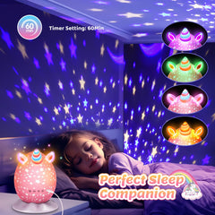 STRAWBETTER Unicorn Night Light projection film shows unicorn scenes for imagination